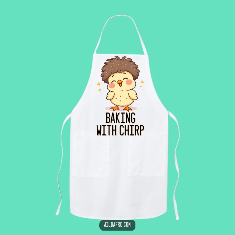 Funny Chick Afro Apron - Cute Baby Bird Kitchen Essential Gift