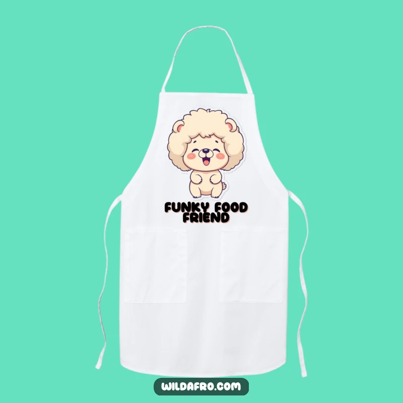 Funny Bear Chef Apron - Groovy Kitchen Fun with Afro Style Gift