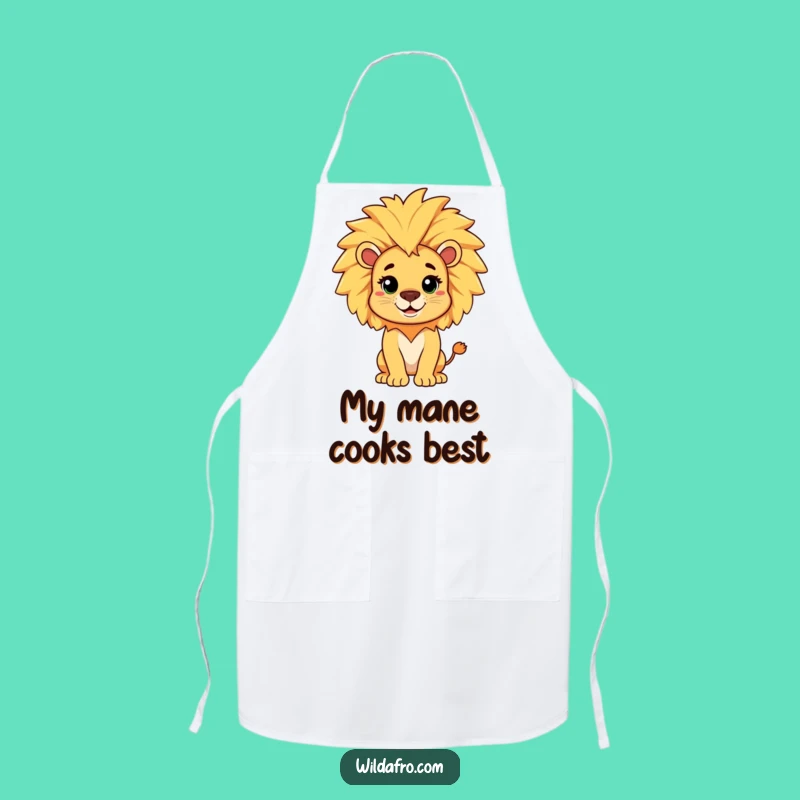 Funny Lion Afro Mane Apron: Your Hilarious Regal Chef