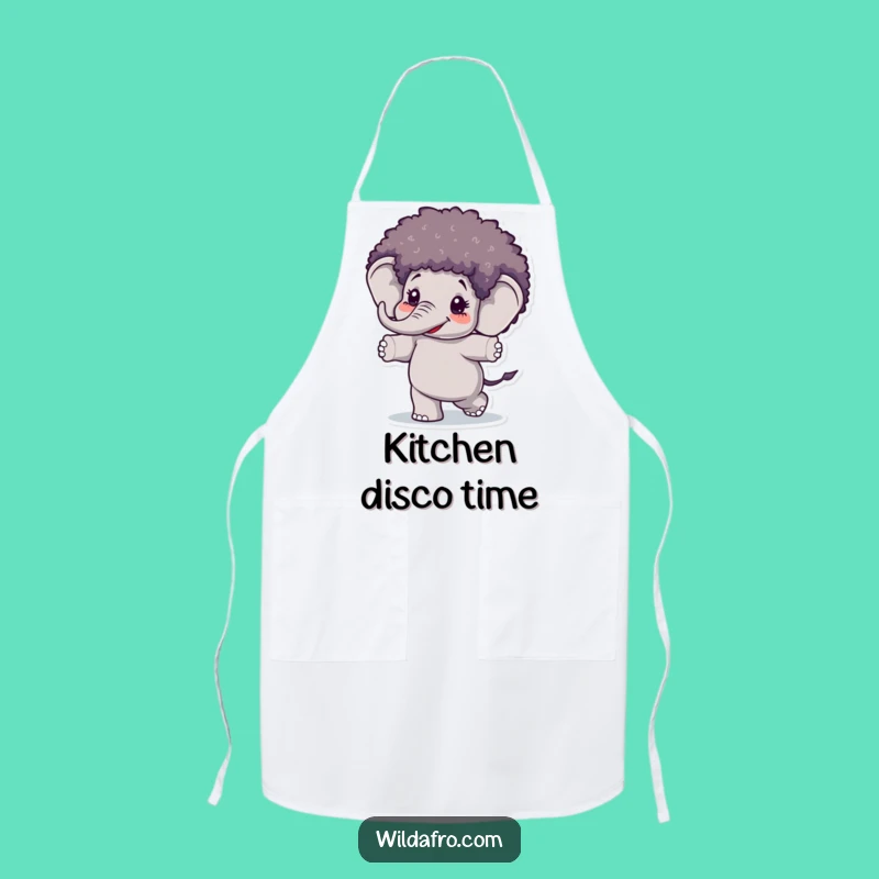 Party Chef Elephant Afro Wig Apron - Cook and Dance with This Funny Gift!