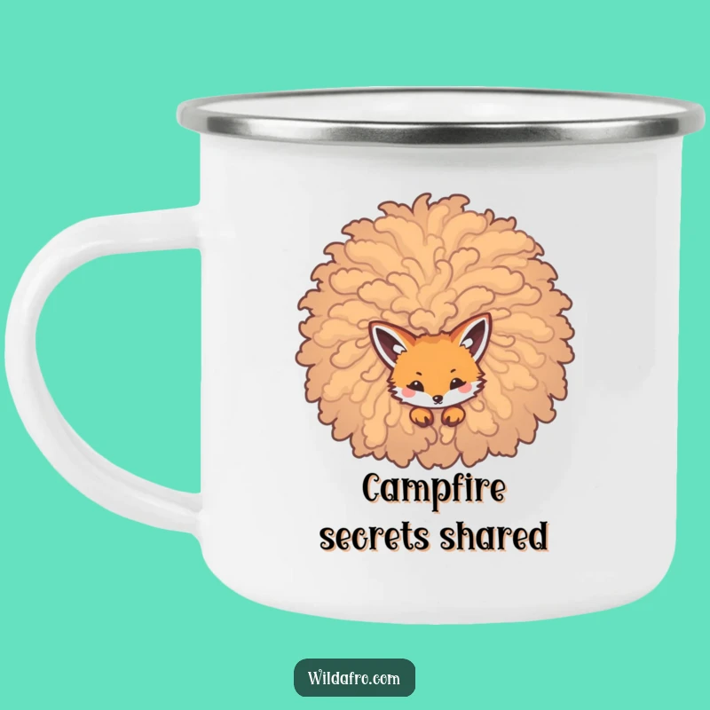 Durable Funny Fox Afro Camping Mug: Adventure with a Twist!