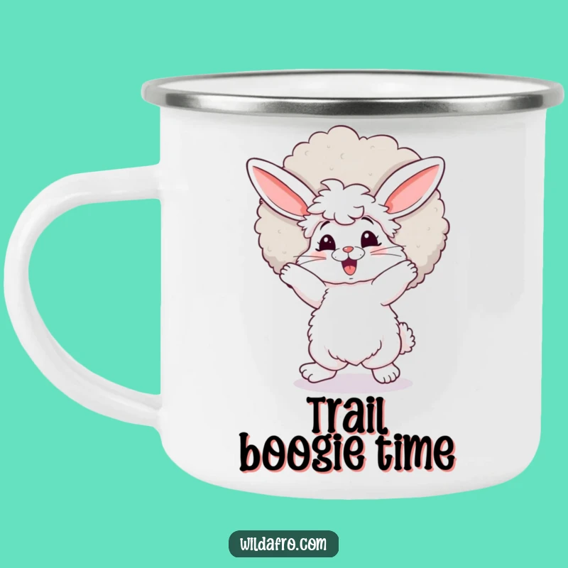 Funny Bunny Afro Dance Camping Mug - Outdoor Grooves Gift