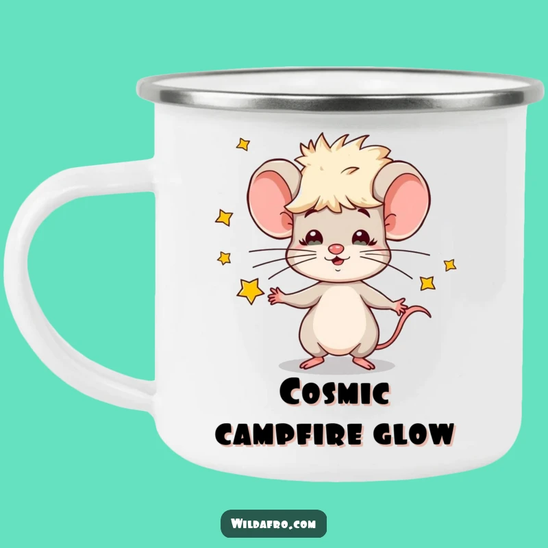 Funny Mouse Juggling Stars Camping Mug - Adventure Fuel for Starry Nights