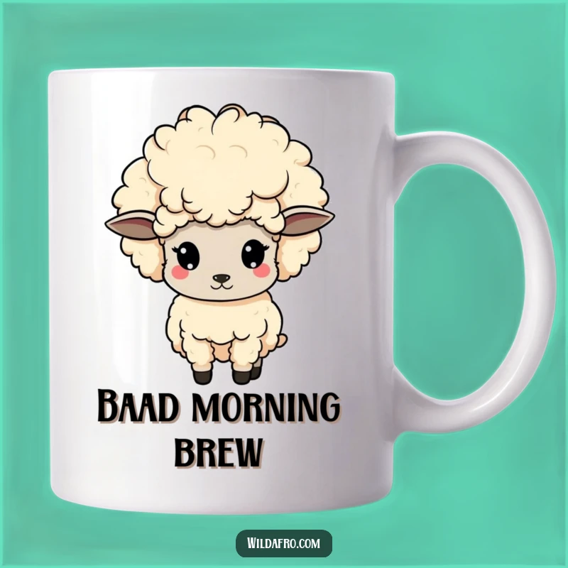 Funny Sheep Afro Mug - Bobbing Head Hilarious & Cute Gift