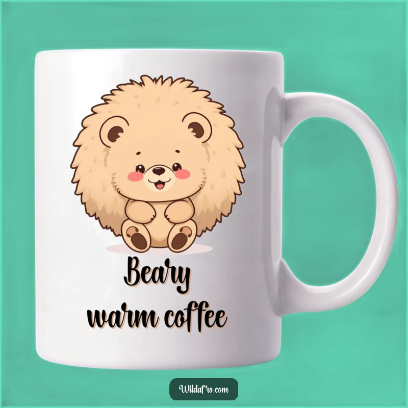 Funny Bear Afro Mug: Hide Away in Cozy, Hairy Humor!