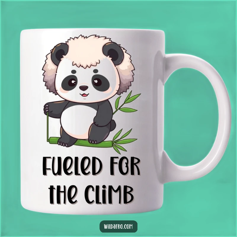 Funny Panda Afro Bamboo Balance Mug - Hilarious Zen Gift