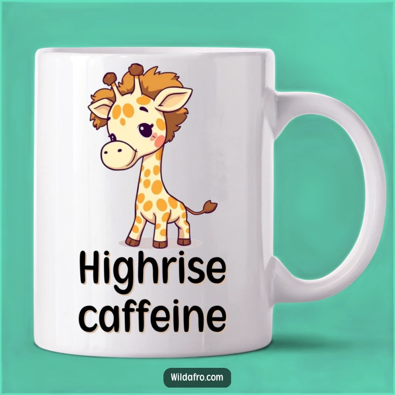 Funny Giraffe Afro Tail Mug - A Hilarious Gift for Tall Friends and Quirky Personalities