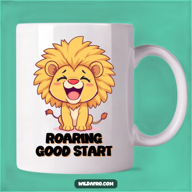 Funny Lion Cub Afro Mug - Roaringly Hilarious & Playful Gift