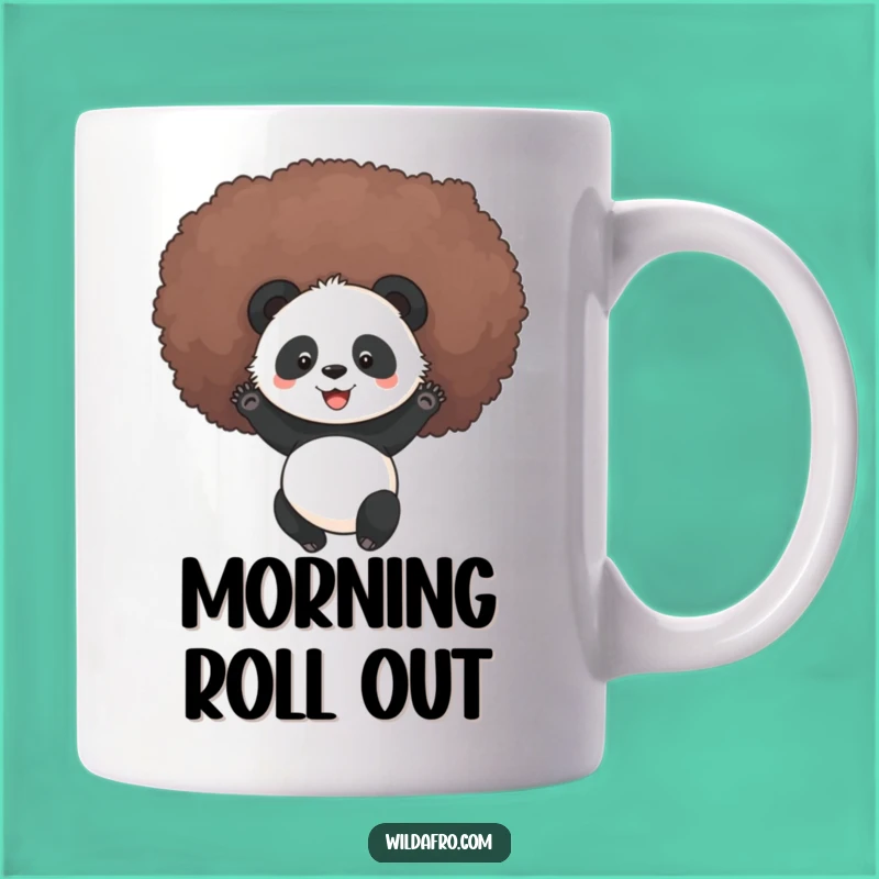 Funny Panda Afro Roll Mug: Joyful and Hilarious Gift for Animal Lovers!
