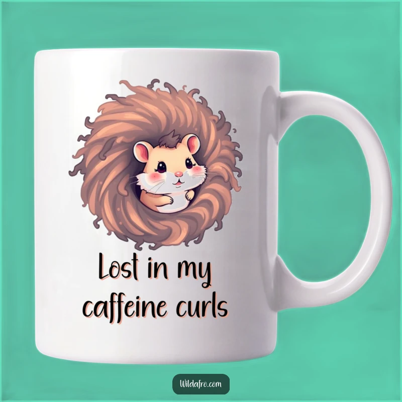 Funny Hamster Afro Vortex Mug: A Hilarious Peek into Quirky Hair Humor