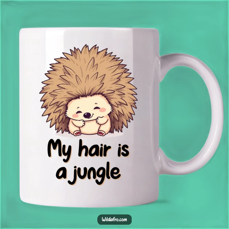 Funny Hedgehog Afro Digging Mug: Hilarious Pet Gift for Animal Lovers