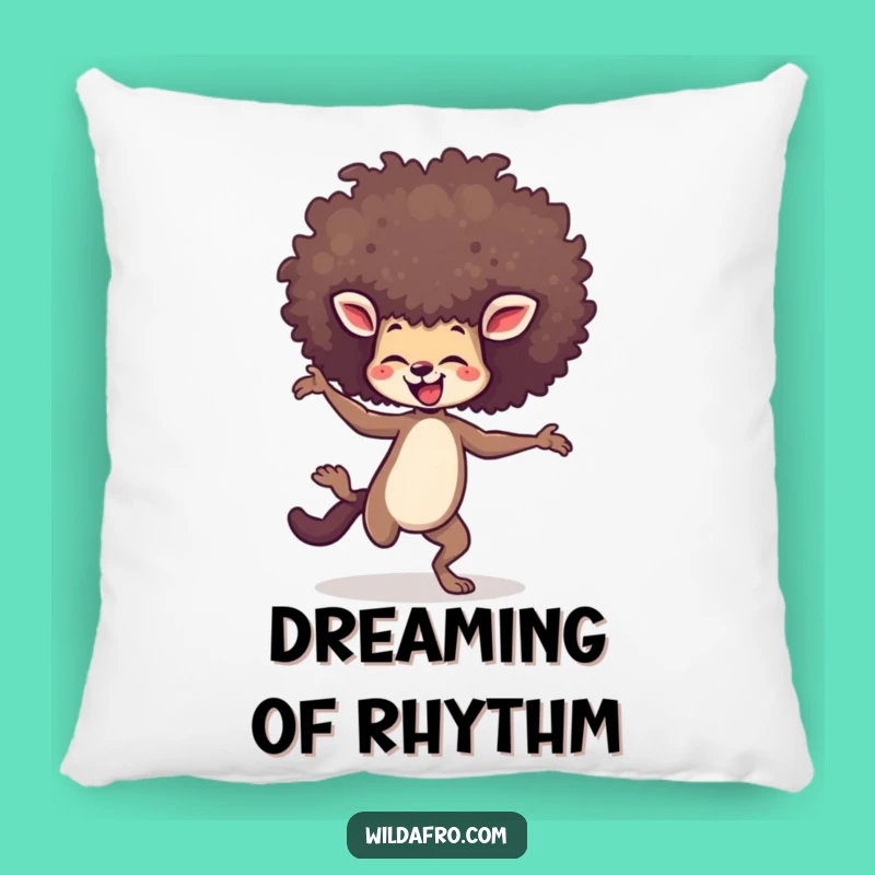 Funny Pillow: Agile Animal Afro Dance - Joyful Decor Accent!