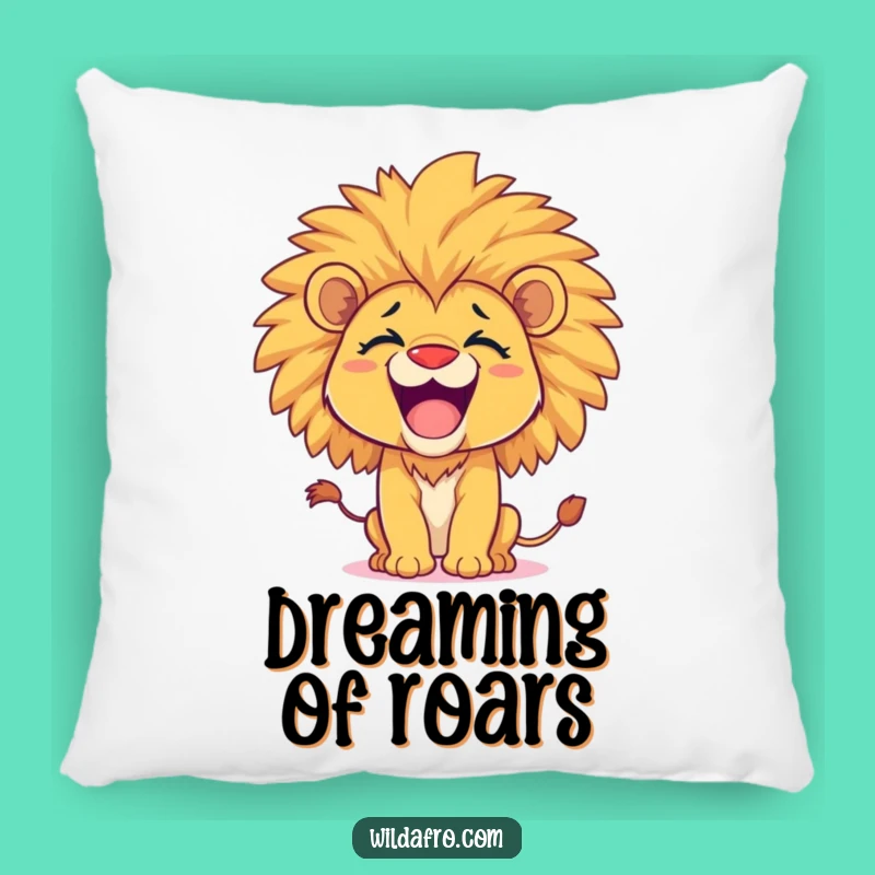Funny Lion Cub Afro Pillow - Cozy & Fiercely Cute Decor