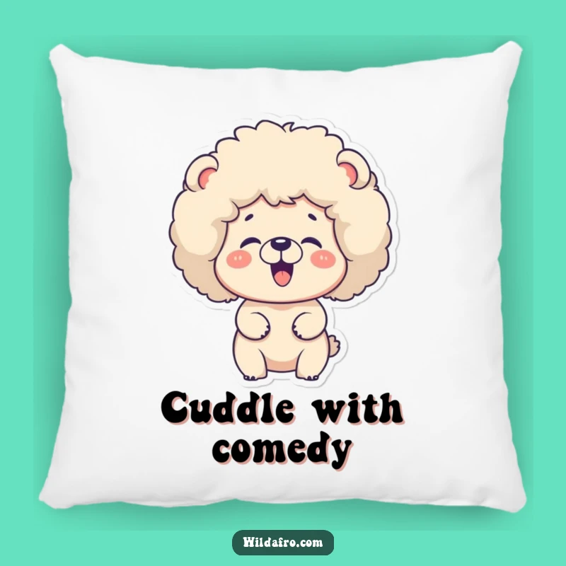 Funny Bear Afro Pillow - Cozy Comfort with Groovy Giggle Gift