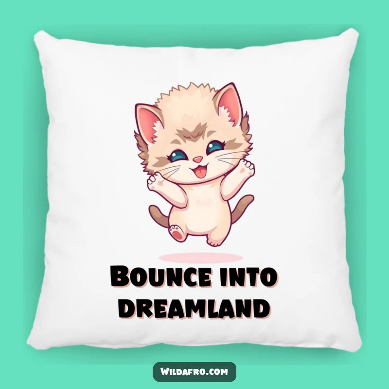 Funny Kitten Afro Pillow - Soft & Humorous Joyful Cushion Gift
