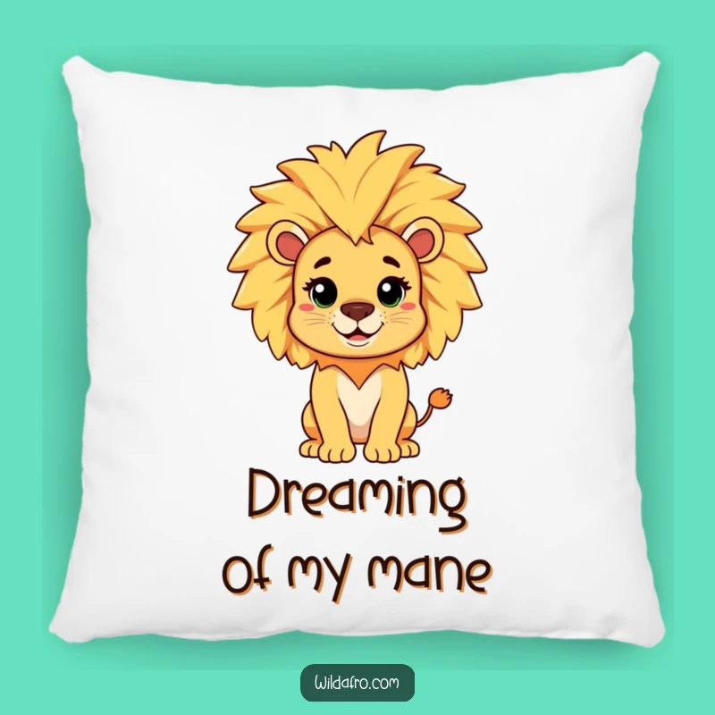 Funny Lion Afro Mane Pillow: Cozy and Regal Comfort