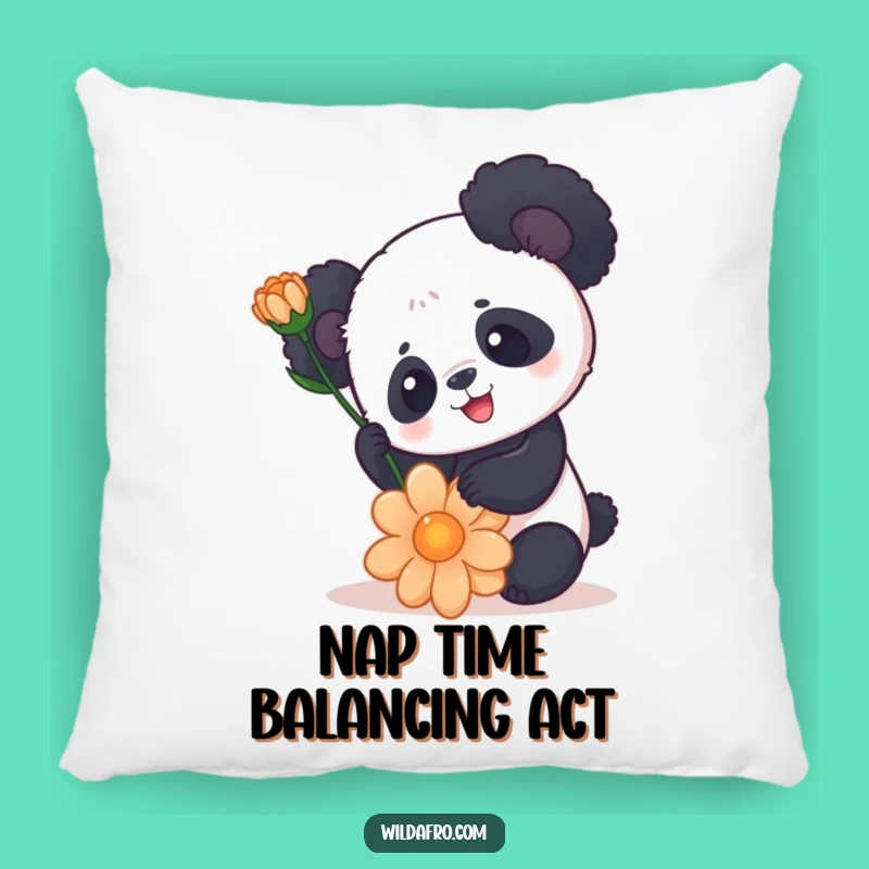 Cozy Funny Panda Afro Pillow - Soft & Squishy Decor, Adorable Humorous Gift