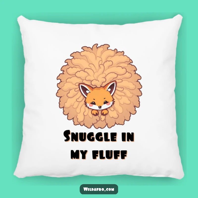 Soft Funny Fox Afro Pillow: Cuddle Up with Mystery!