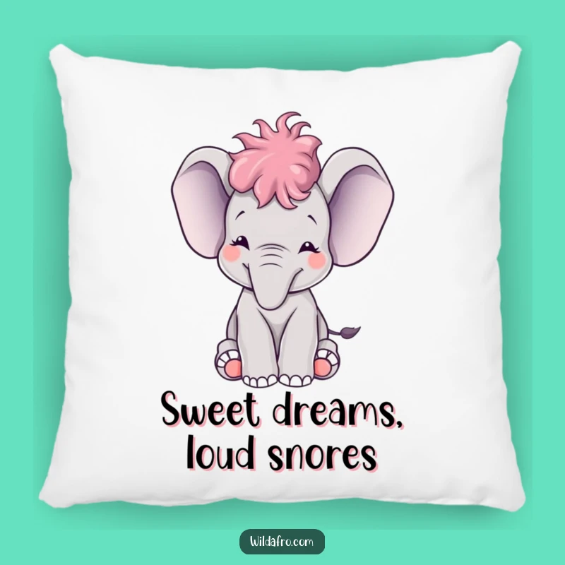Funny Elephant Afro Trumpet Pillow - Comfy Joyful Cushion Gift