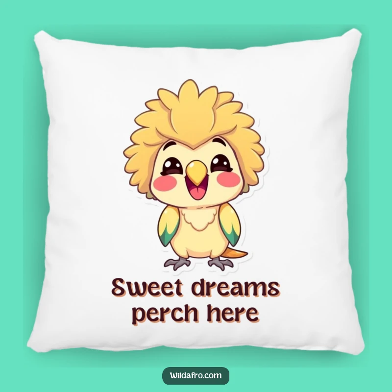 Funny Parrot w/ Afro Pillow - Comfy & Cheerful Decor