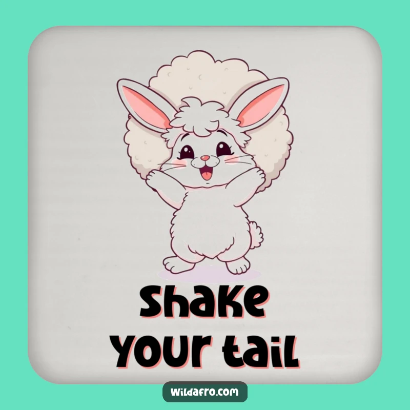 Funny Bunny Afro Dance Coaster - Protect & Party Gift