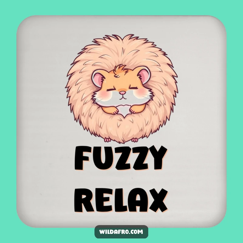 Funny Hamster Afro Nap Coasters: Protect Surfaces with Wacky, Hilarious Charm!