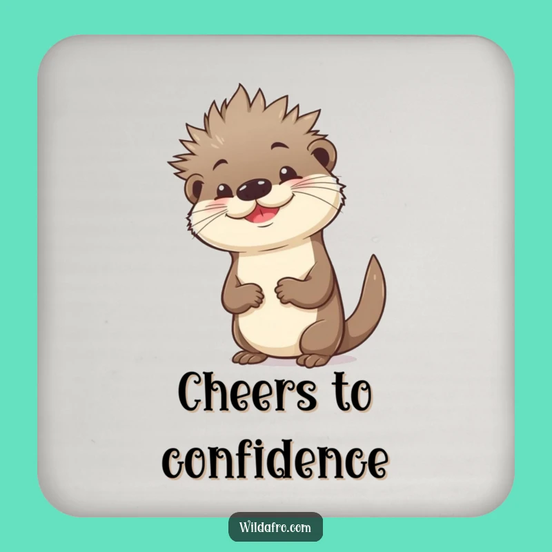 Funny Otter Spiky Afro Coaster Set - Protect Surfaces with Cool Confidence, Gift