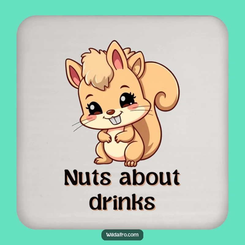 Protect Surfaces Funny Squirrel Afro Coaster: Sip with this Hilarious Style