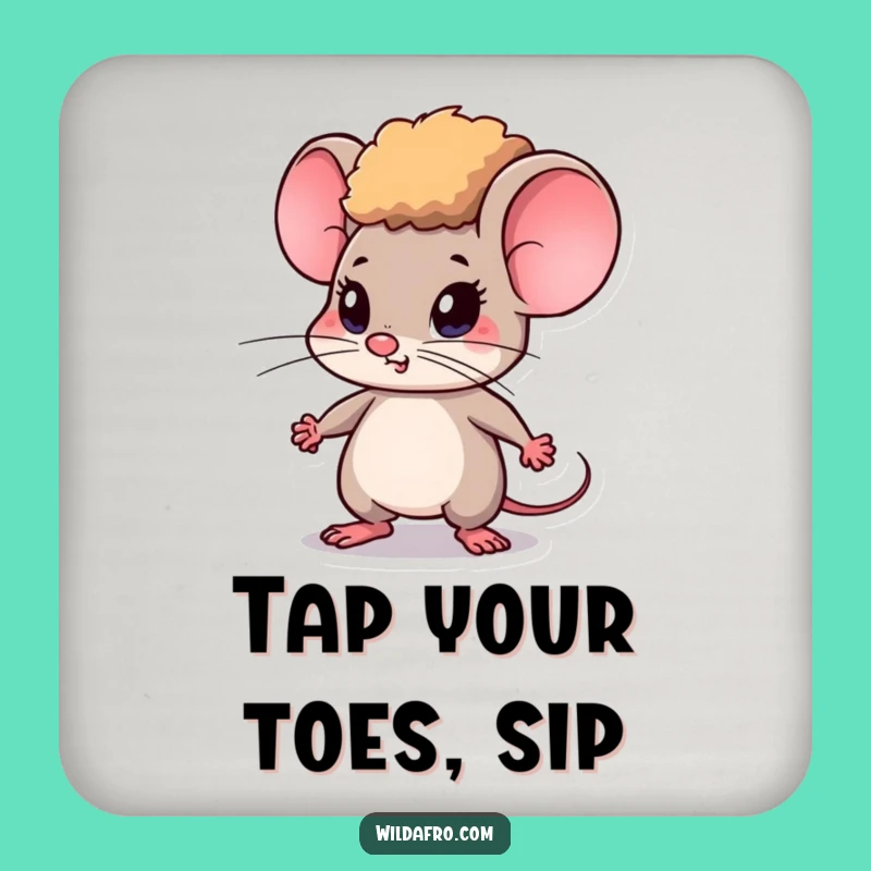 Funny Mouse w/ Afro Coaster - Protect & Motivate