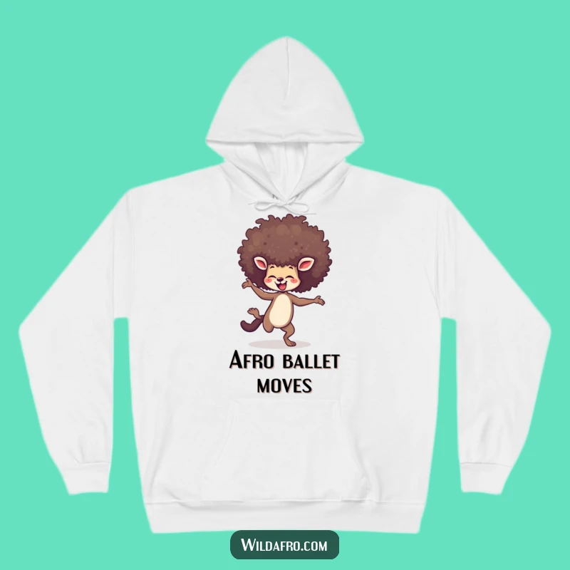 Funny Hoodie: Agile Animal Dances with Towering Afro in Joy!