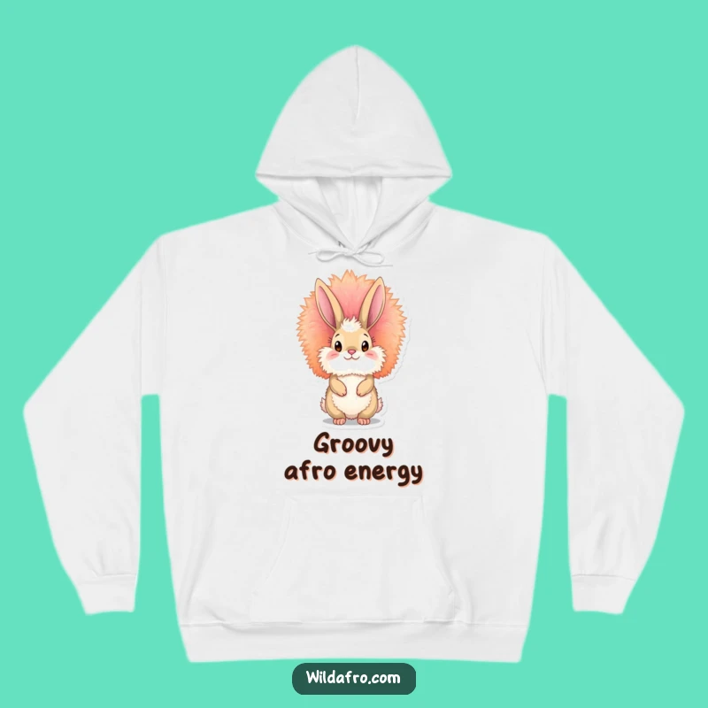 Cozy Funny Bunny Afro Hoodie - Warm & Groovy Sweatshirt Gift