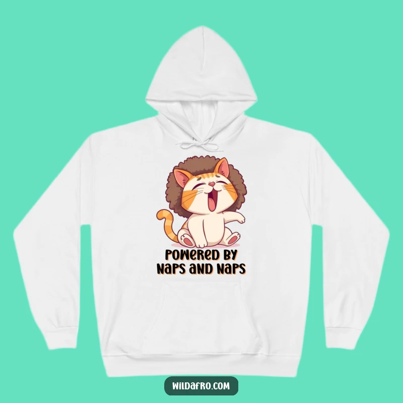 Cozy Funny Cat Afro Hoodie: Stay Warm with Hilarious Stretchy Feline Style