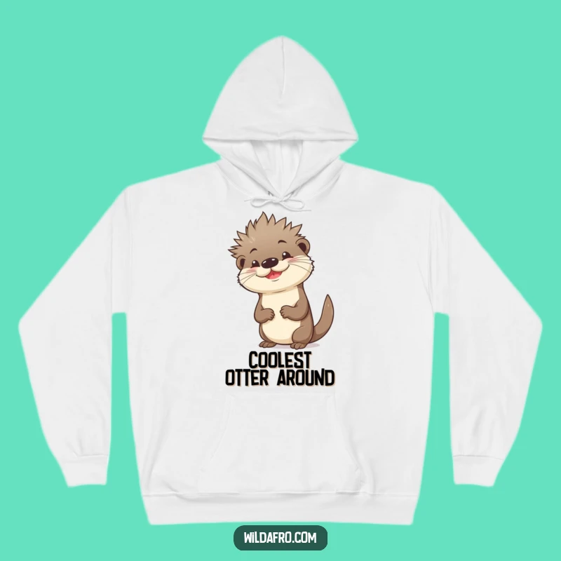 Cozy Funny Otter Spiky Afro Hoodie - Bold Style, Great Humorous Gift