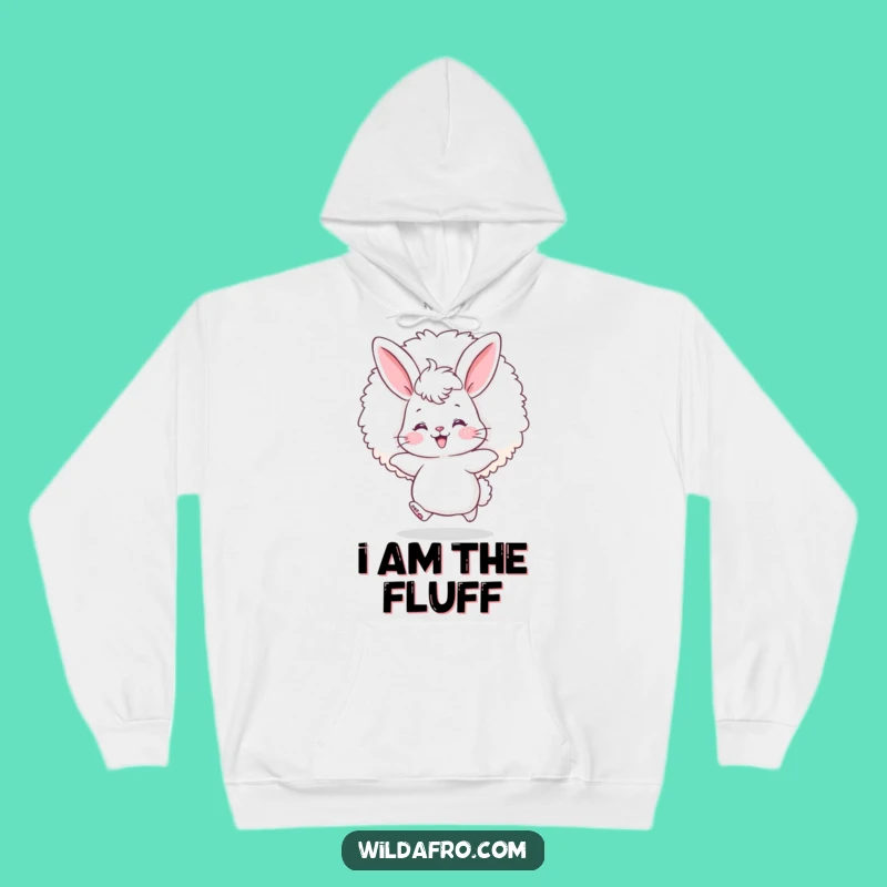 Cozy Funny Bunny Afro Hoodie: Snuggle Up in Fuzzy Fun