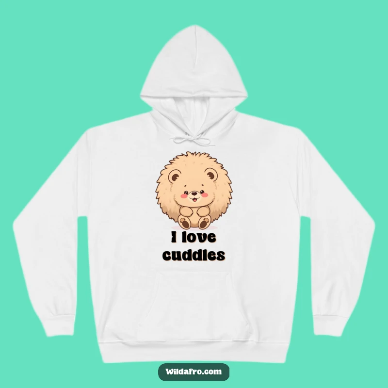 Cozy Funny Bear Afro Hoodie: Stay Warm in Fuzzy Seclusion