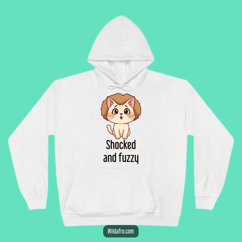 Cozy Cat Afro Hoodie - Stay Warm and Shocked with This Funny Gift!
