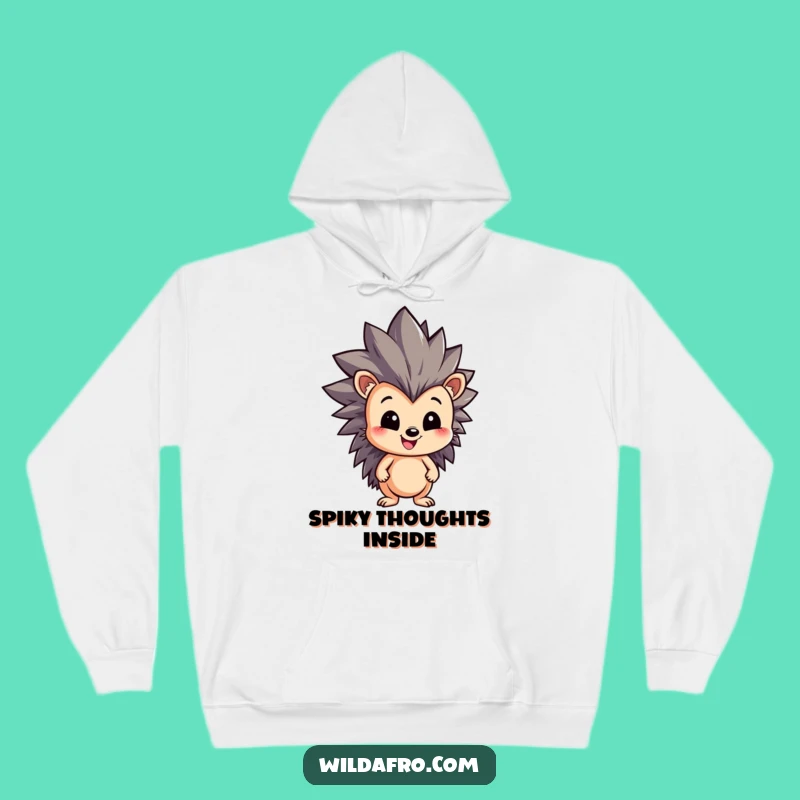Cozy Funny Hedgehog Afro Hoodie - Stay Warm with Spiky Style Gift