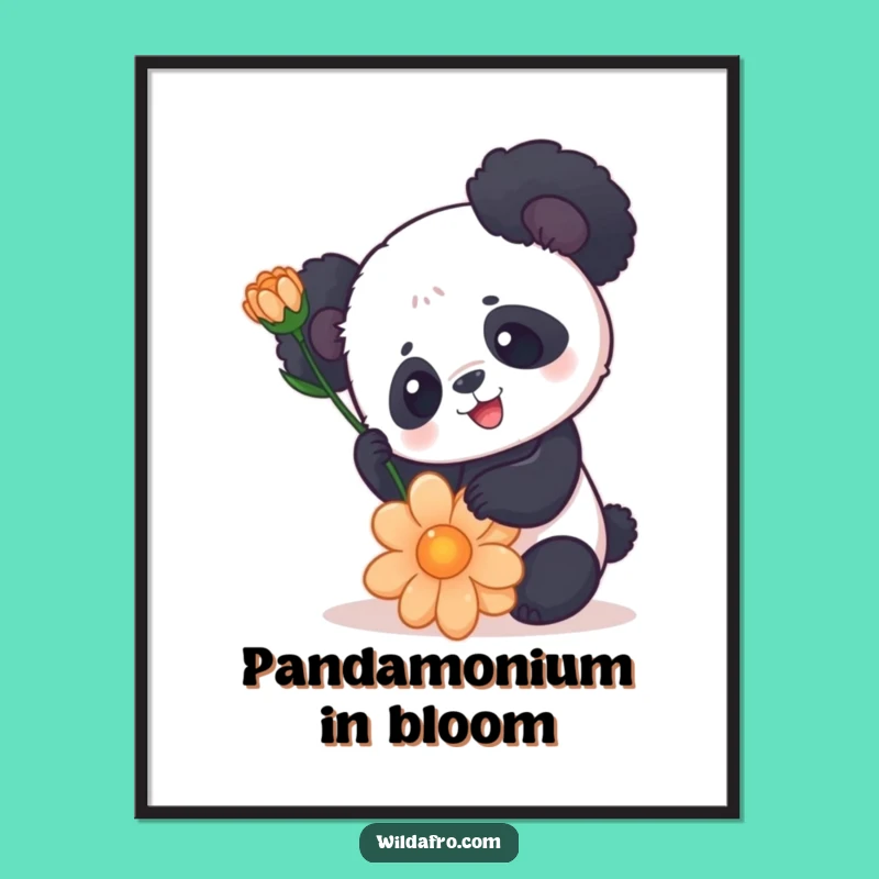 Panda Afro Printable Wall Art: Funny Free Printable Downloadable Decor!