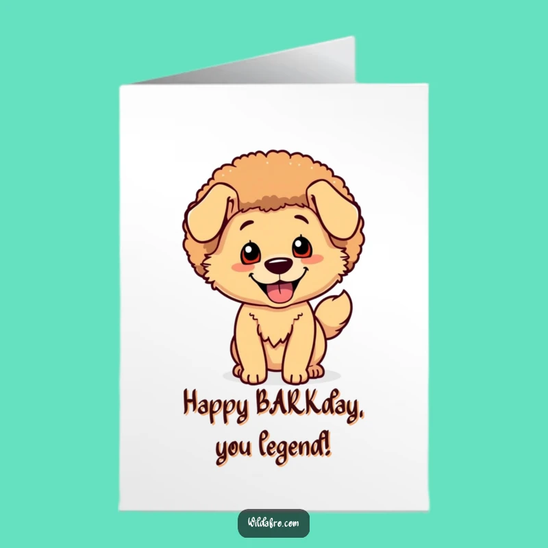 Joyful Free Printable Birthday Card: Happy Dog Afro, Fun Downloadable Gift