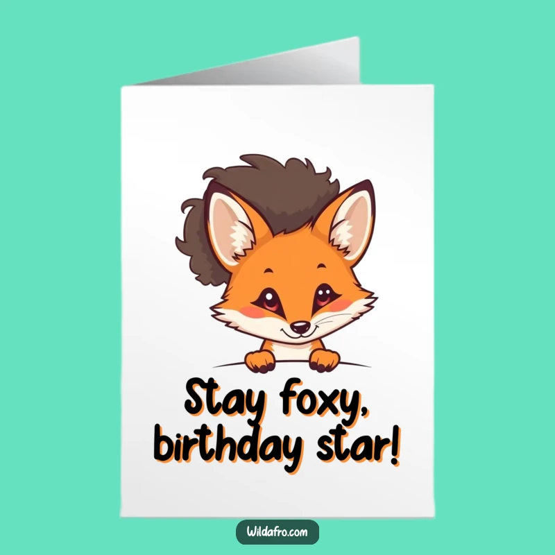 Free Printable Fox Birthday Card: Funny Downloadable Gift for Sly Celebrations!