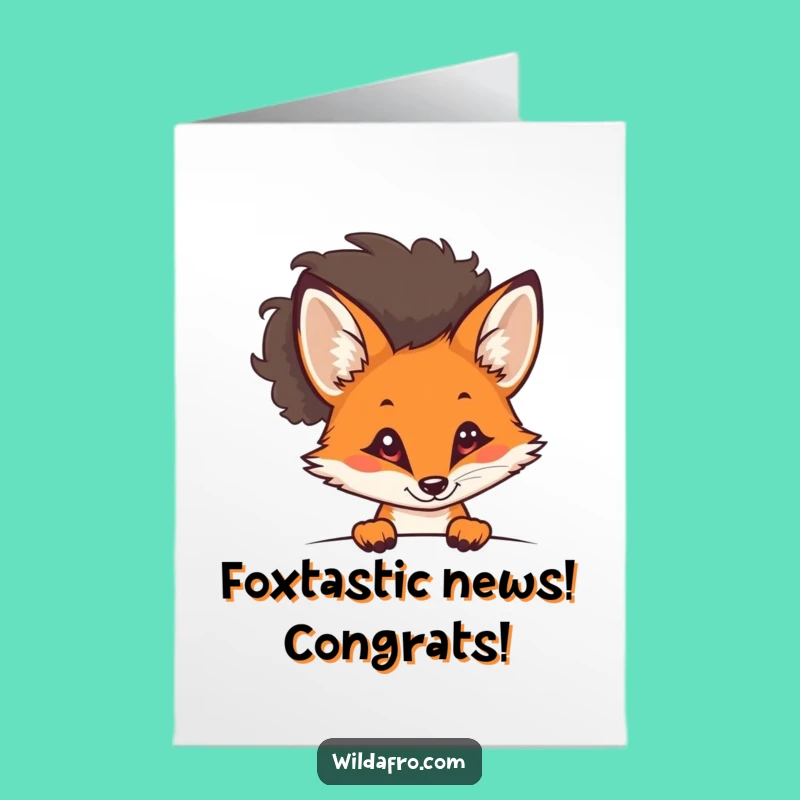 Free Printable Fox Congrats Card: Hilarious Downloadable Gift for Clever Wins!