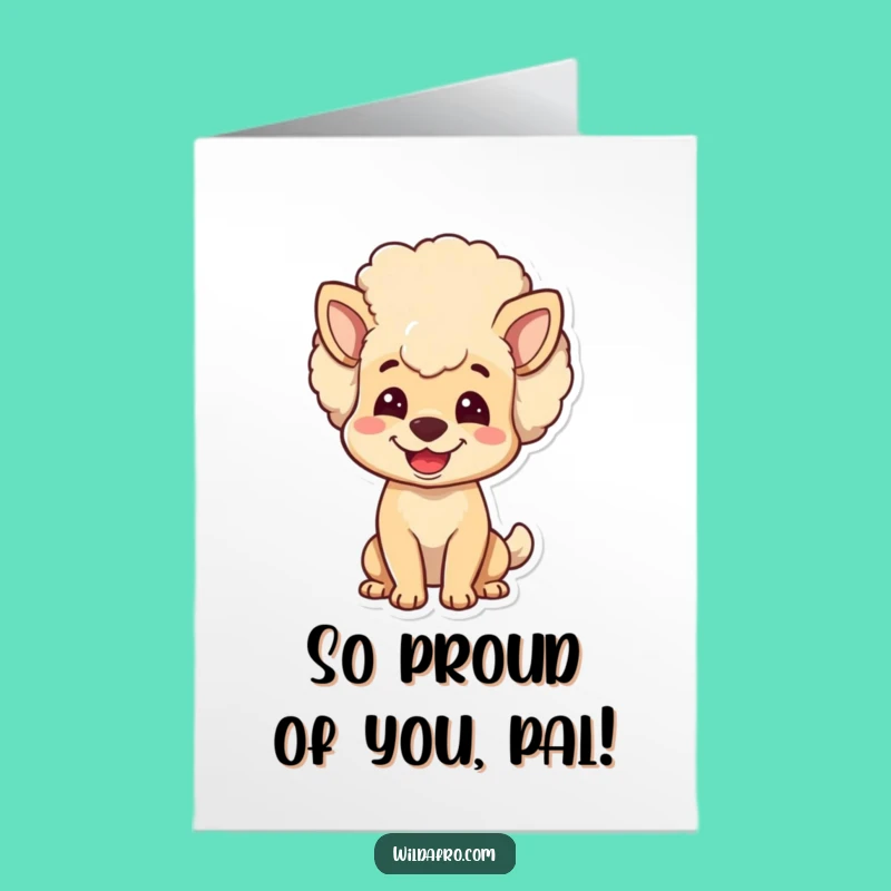 Free Printable Dog Afro Card: Celebrate Victories with a Happy Hound