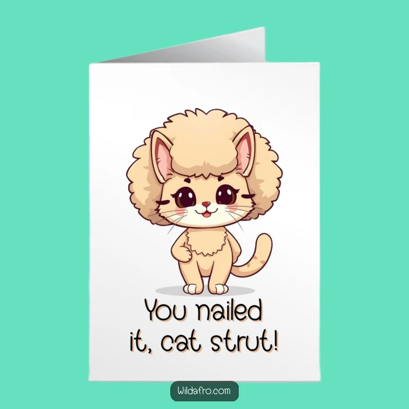 Free Printable Cat Congrats Card: Hilarious Downloadable Gift for Pawsitive Achievements!