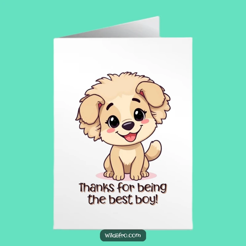 Free Printable Thank You Card: Funny Dog Afro, Sweet Downloadable Gift