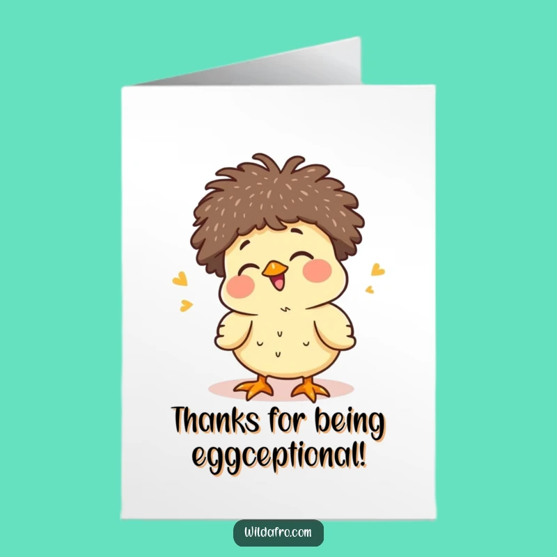 Free Printable Chick Thank You Card: Funny Downloadable Gift for Sweet Thanks!