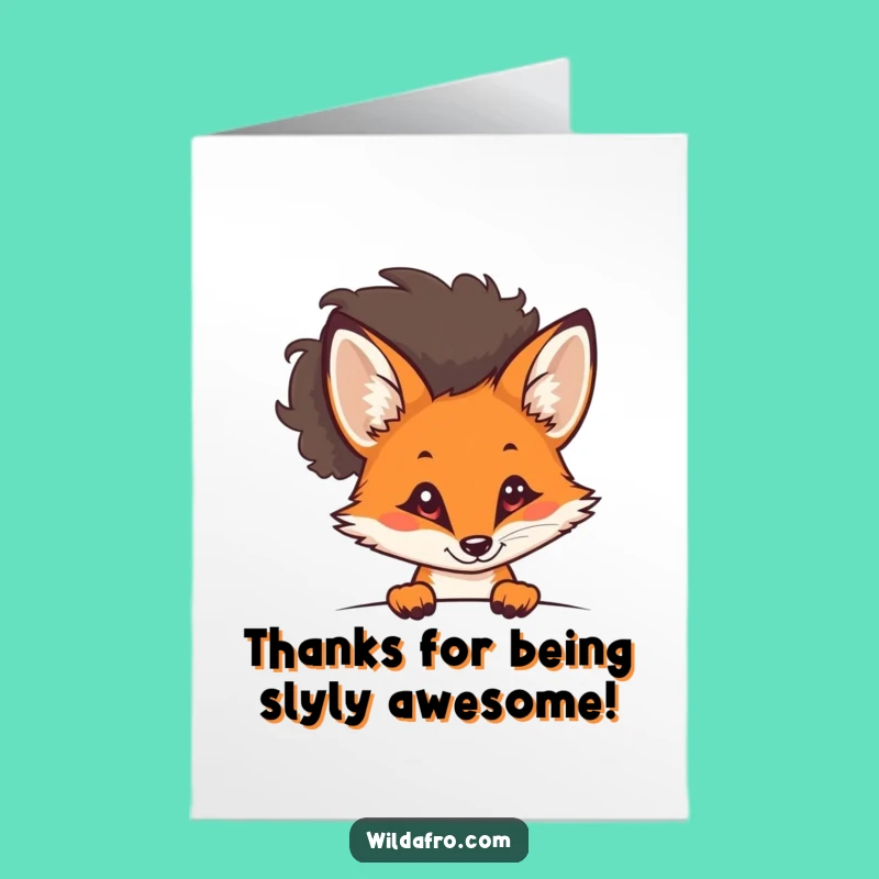 Free Printable Fox Thank You Card: Funny Downloadable Gift for Sly Gratitude!