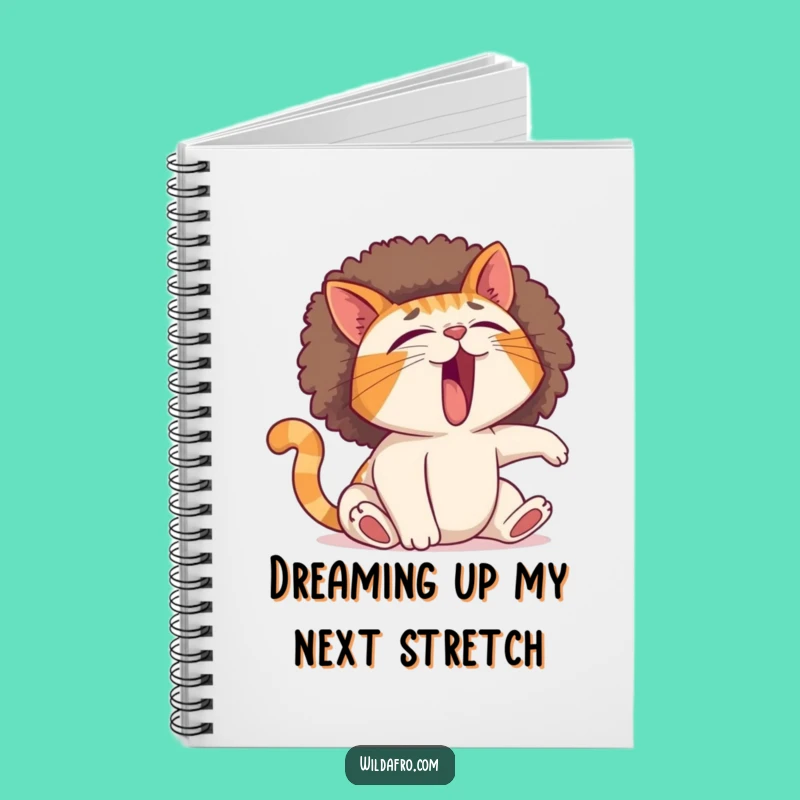 Funny Cat Afro Notebook: Jot Down Ideas with Hilarious Sleepy Feline Style