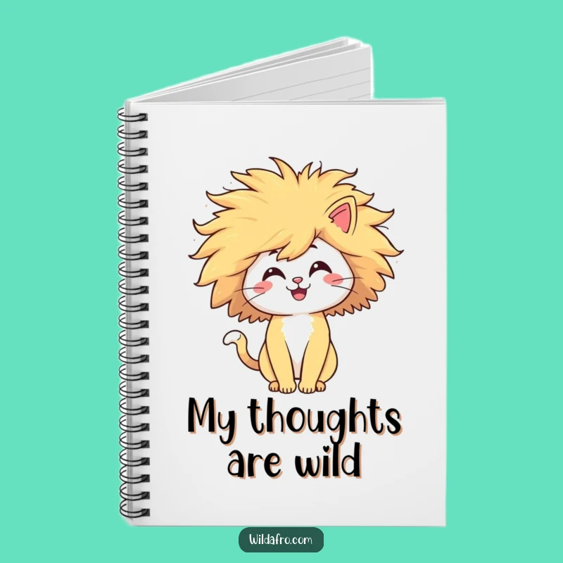 Funny Cat Afro Notebook - Hilarious Journal for Pet Lovers, Perfect Gift
