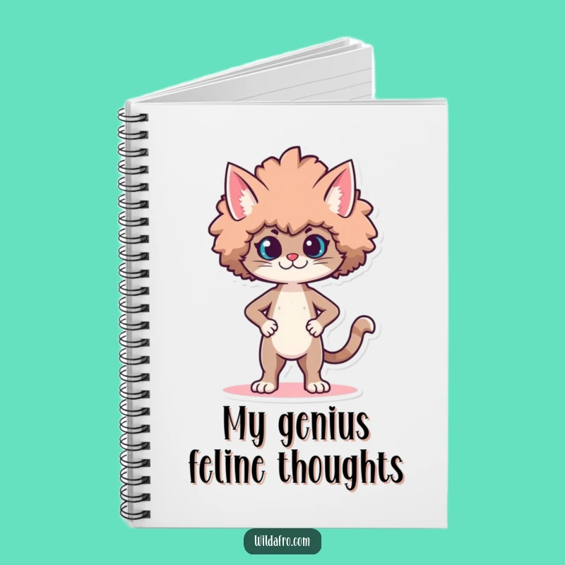 Funny Cat Afro Notebook: Proud Character Strutting Afro for a Stylish Gift