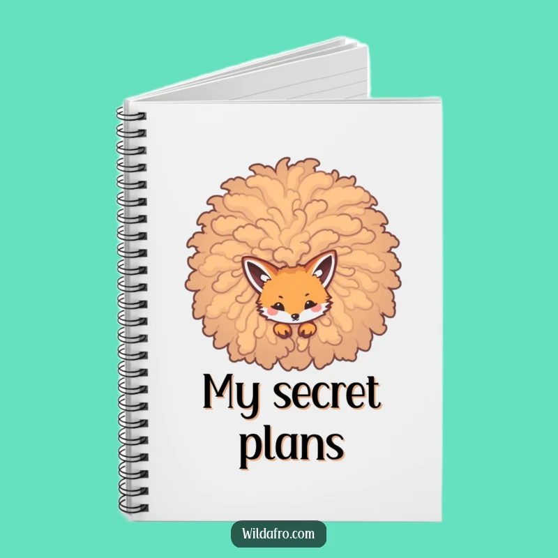 Funny Fox Afro Notebook: Jot Down Your Clever Ideas!